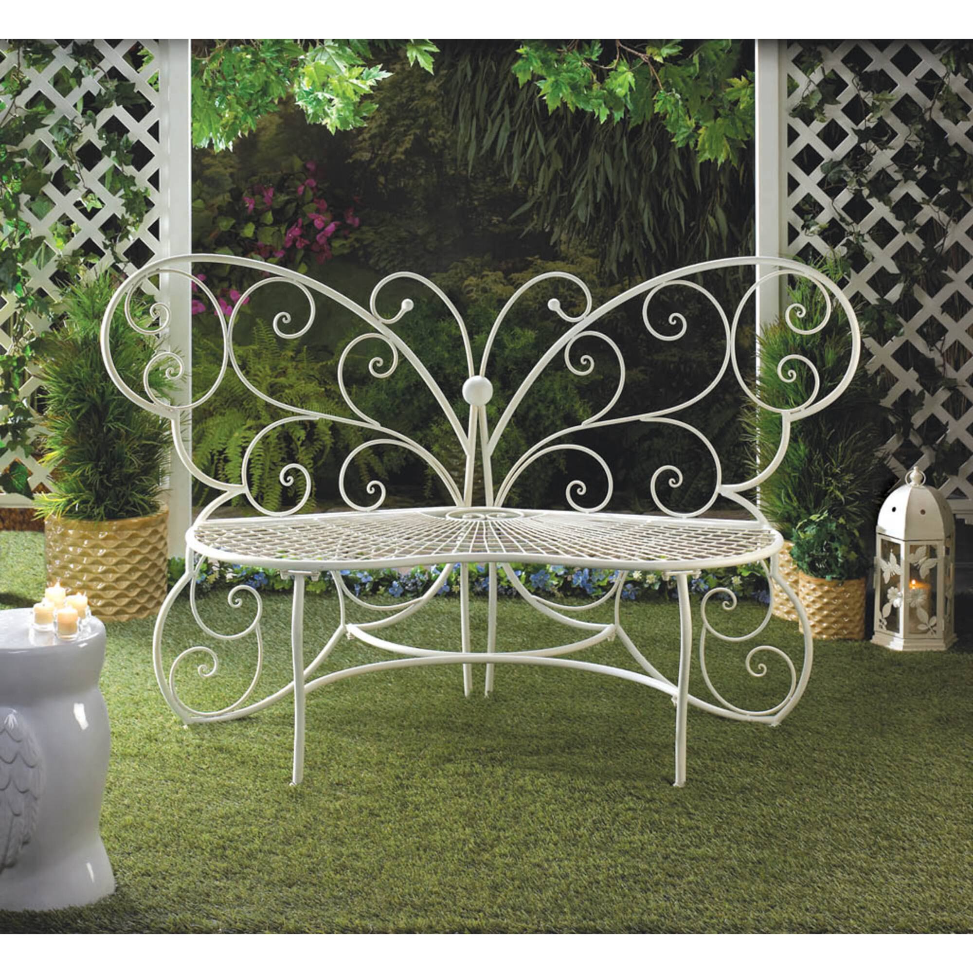 Butterfly Garden Bench 60.5" x 24.25" x 38.75
